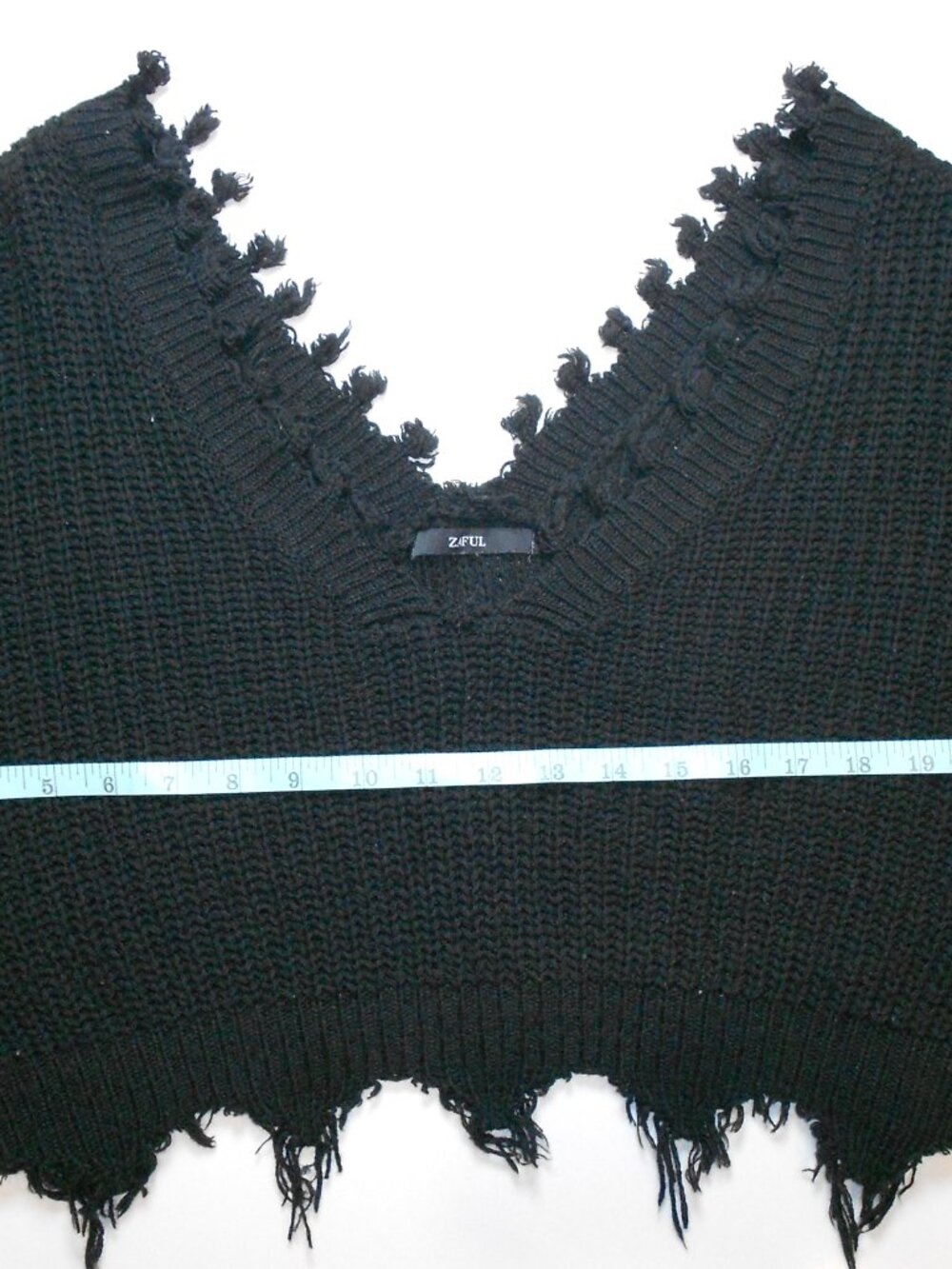 Zaful Fringe Black Top - Picture 6 of 9